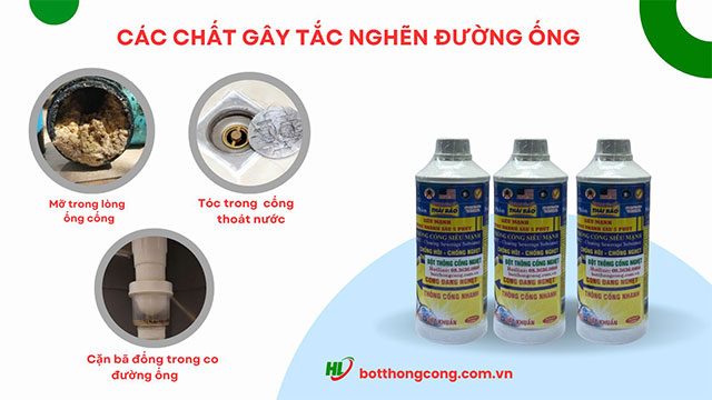 Các chất gây tắc nghẽn đường ống