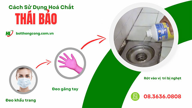 Cách sử dụng hoá chất Thái Bảo