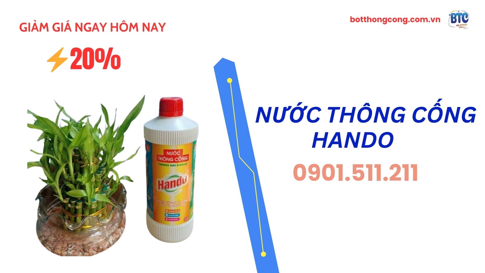 Nước thông cống Hando nội địa