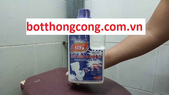 HƯỚNG DẪN CÁCH SỬ DỤNG BỘT THÔNG NGHẸT BỒN CẦU.