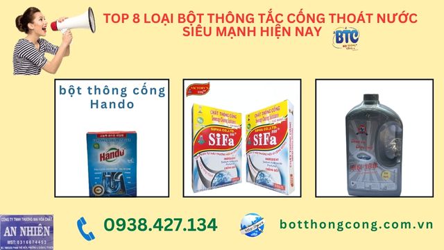 Top 8 loại bột thông tắc cống thoát nước siêu mạnh hiện nay