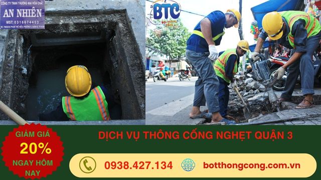 Dịch vụ thông cống tại Quận 3