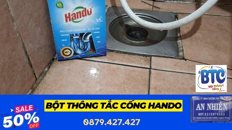 bột thông tắc cống hando