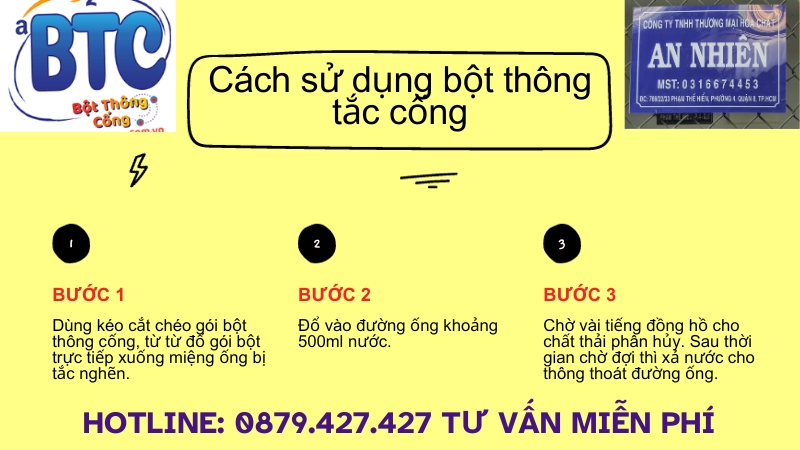 bột thông tắc cống tác dụng bao lâu