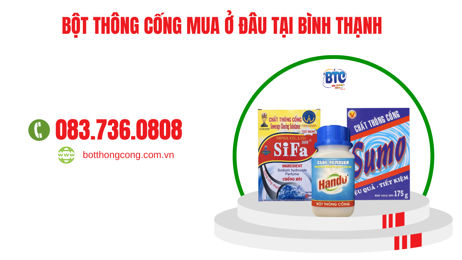 bột thông cống mua ở đâu tại bình thạnh